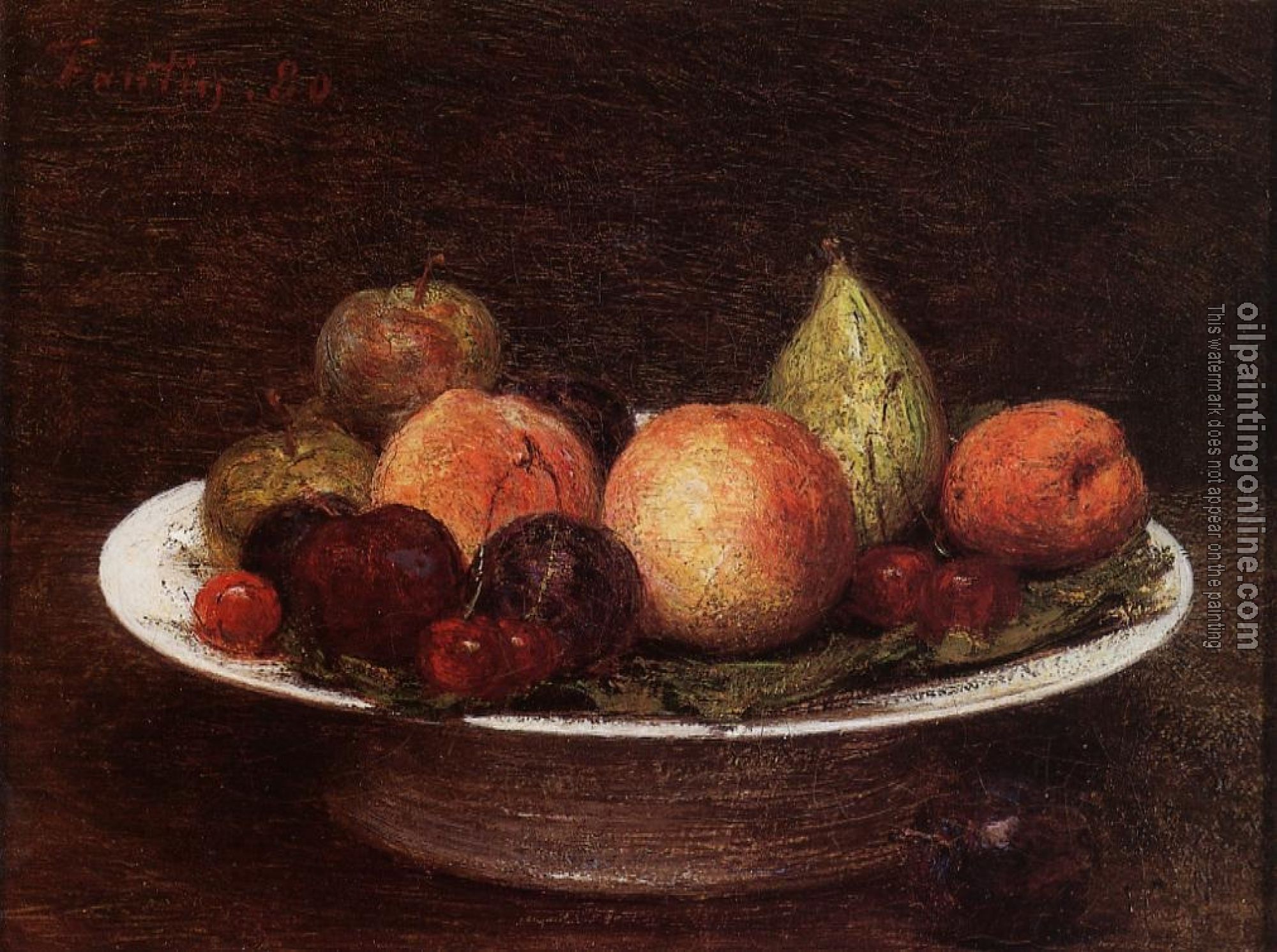 Fantin-Latour, Henri - Plate of Fruit